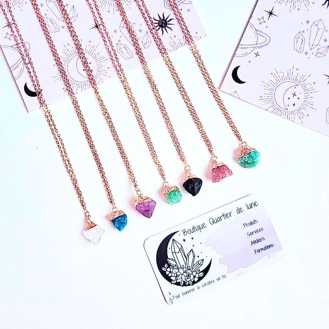 PENDENTIF CRISTAUX BRUT