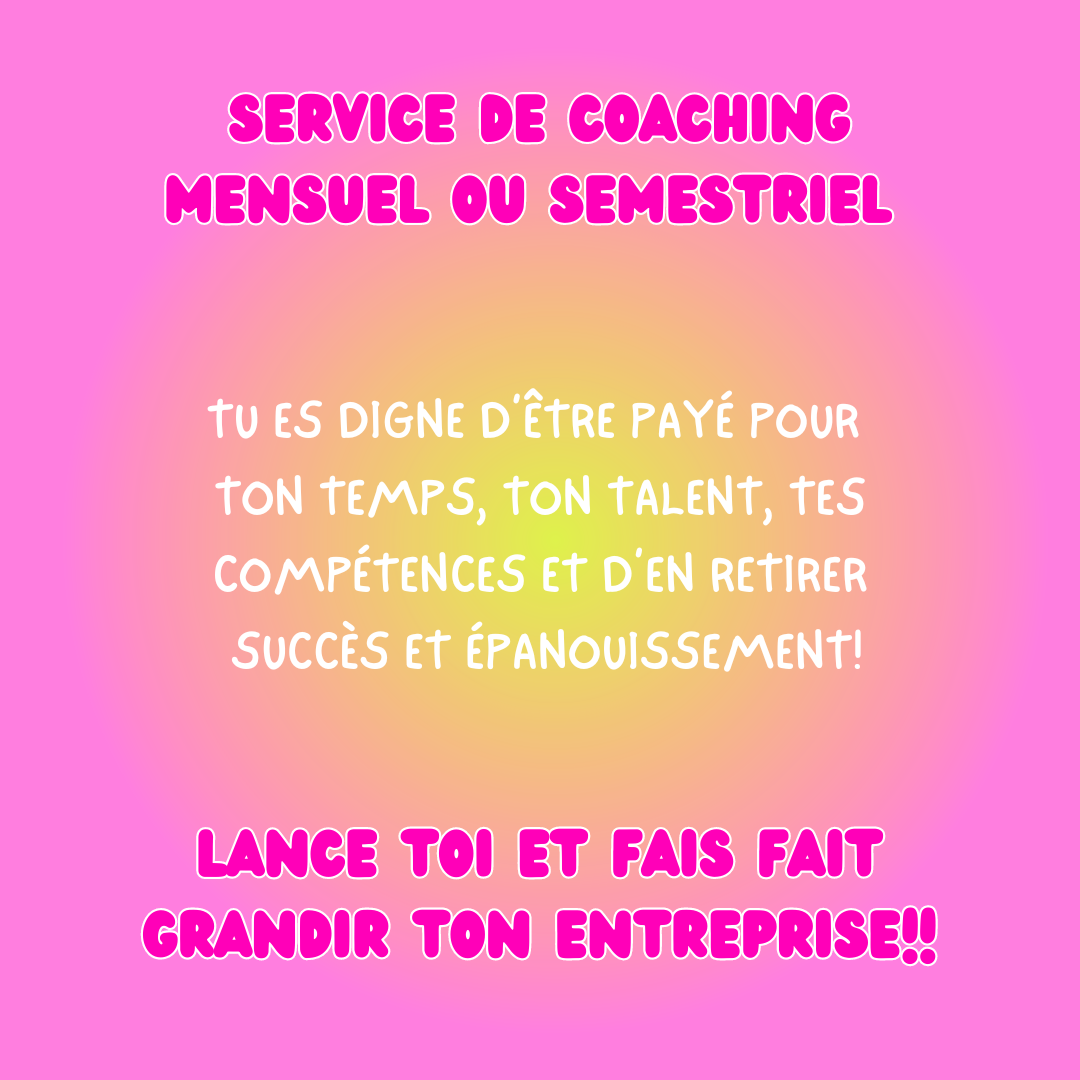 SERVICE COACHING MENSUEL